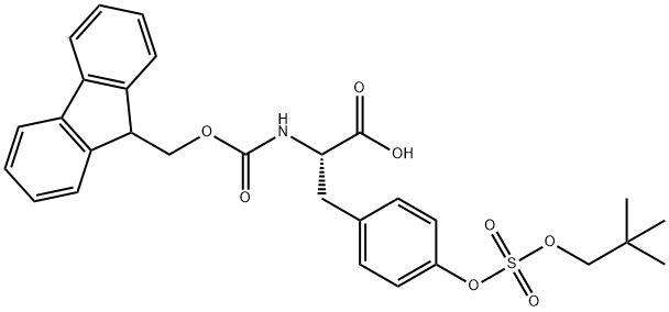 (2S)-3-(4-{[(2,2-dimethylpropoxy)sulfonyl]oxy}phenyl)-2-({[(9H-fluoren-9-yl)methoxy]carbonyl}amino)propanoic acid Structure