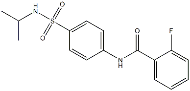 2-fluoro-N-[4-(propan-2-ylsulfamoyl)phenyl]benzamide Structure