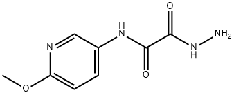 2-hydrazino-N-(6-methoxypyridin-3-yl)-2-oxoacetamide Struktur