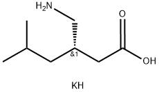 (S)-3-氨甲基-5-甲基己酸钾 结构式