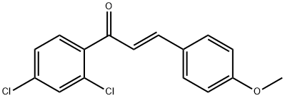 (2E)-1-(2,4-dichlorophenyl)-3-(4-methoxyphenyl)prop-2-en-1-one Struktur