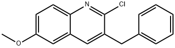 Quinoline, 2-chloro-6-methoxy-3-(phenylmethyl)- Structure