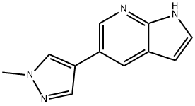 5-(1-甲基-1H-吡唑-4-基)-1H-吡咯并[2,3-B]吡啶 结构式