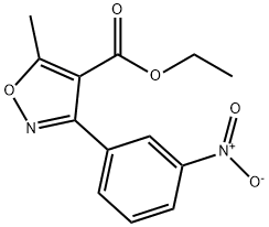 5-methyl-3-(3-nitro-phenyl)-isoxazole-4-carboxylic acid ethyl ester Struktur