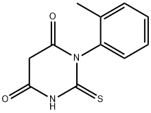 2-mercapto-1-(2-methylphenyl)pyrimidine-4,6(1H,5H)-dione Struktur