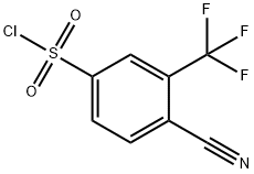 4-CYANO-3-(TRIFLUOROMETHYL)BENZENE-1-SULFONYL CHLORIDE Structure