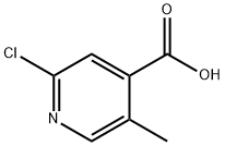 2-氯-5-甲基吡啶-4-羧酸, 951030-56-1, 结构式
