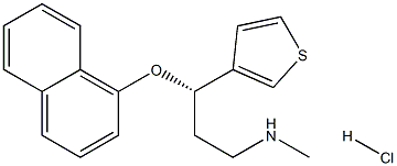 (S)-N-methyl-3-(naphthalen-1-yloxy)-3-(thiophen-3-yl)propan-1-amine  hydrochloride Struktur
