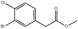 (3-溴-4-氯-苯基)-乙酸甲酯 结构式