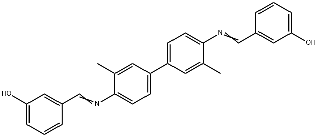 3,3'-[(3,3'-dimethyl-4,4'-biphenyldiyl)bis(nitrilomethylylidene)]diphenol Structure