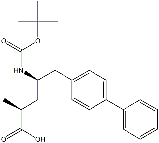 (2S,4R)-5-(联苯基-4-基)-4-[(叔丁氧羰基)氨基]-2-甲基戊酸 结构式