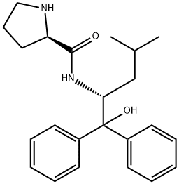 N-[(1R)-1-(Hydroxydiphenylmethyl)-3-methylbutyl]-D-prolinamide Structure