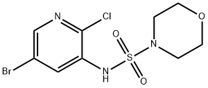 N-(5-溴-2-氯吡啶-3-基)吗啡啉-4-磺酰胺 结构式
