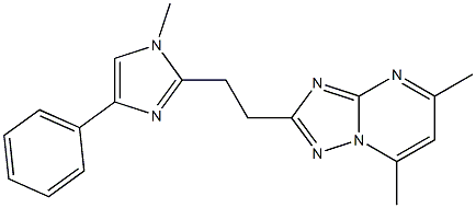 5,7-dimethyl-2-[2-(1-methyl-4-phenyl-1H-imidazol-2-yl)-ethyl]-[1,2,4]triazolo[1,5-a]pyrimidine Structure