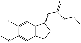 Ethyl 2-(6-fluoro-5-methoxy-2,3-dihydro-1H-inden-1-ylidene)acetate Structure