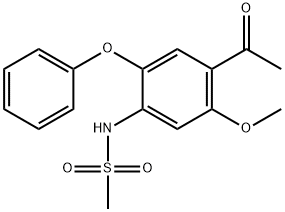 3-(甲磺酰胺)-4-(苯氧基)-6-(乙酰基)苯甲醚,艾拉莫德中间体 结构式