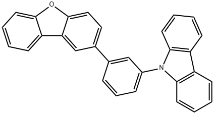 9-[3-(二苯并呋喃-2-基)苯基]-9H-咔唑 结构式