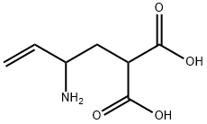 2-(2-アミノブト-3-エニル)マロン酸 化学構造式