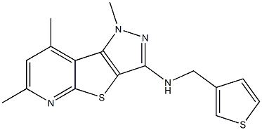 1,6,8-trimethyl-N-(thiophen-3-ylmethyl)-1H-pyrazolo[3',4':4,5]thieno[2,3-b]pyridin-3-amine Structure