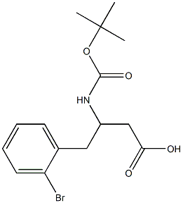 3-(BOC-氨基)-4-(2-溴苯基)丁酸 结构式