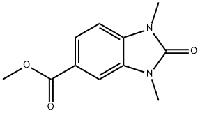 1,3-Dimethyl-2-oxo-2,3-dihydro-1H-benzoimidazole-5-carboxylic acid methyl ester Struktur