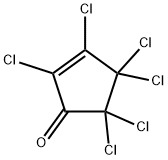 ヘキサクロロ-2-シクロペンテン-1-オン 化学構造式