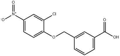 Benzoic acid,3-[(2-chloro-4-nitrophenoxy)methyl]- Struktur