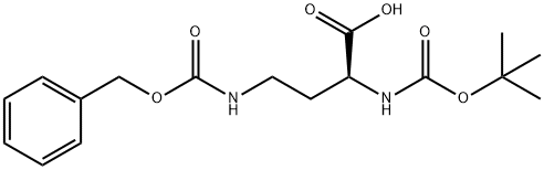 (S)-4-CBZ-氨基-2-BOC-氨基丁酸, 3350-20-7, 结构式