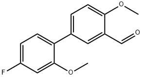 [1,1'-Biphenyl]-3-carboxaldehyde, 4'-fluoro-2',4-dimethoxy- Structure