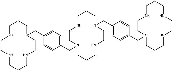 1,8-bis(4-((1,4,8,11-tetraazacyclotetradecan-1-yl)methyl)benzyl)-1,4,8,11-tetraazacyclotetradecane Structure
