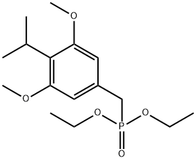 Phosphonic acid, [[3,5-dimethoxy-4-(1-methylethyl)phenyl]methyl]-, diethyl ester (9CI) Structure