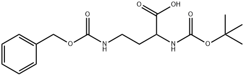 4-CBZ-氨基-2-BOC-氨基丁酸 结构式