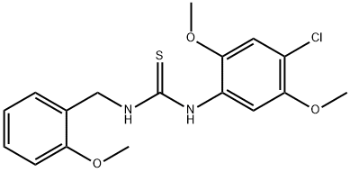 1-(4-chloro-2,5-dimethoxyphenyl)-3-(2-methoxybenzyl)thiourea Structure
