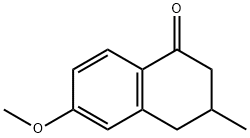 6-甲氧基-3-甲基-3,4-二氢萘-1(2H)-酮, 5563-21-3, 结构式