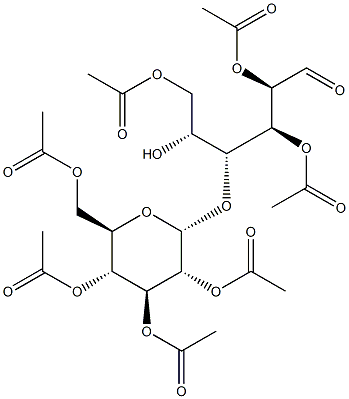 4-O-(2,3,4,6-Tetra-O-acetyl-alpha-D-glucopyranosyl)-D-glucose 2,3,6-triacetate Struktur