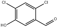 2,4-ジクロロ-5-ヒドロキシベンズアルデヒド 化学構造式