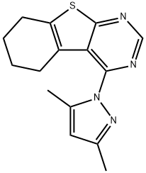 4-(3,5-dimethyl-1H-pyrazol-1-yl)-5,6,7,8-tetrahydro[1]benzothieno[2,3-d]pyrimidine Structure
