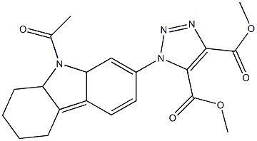 1-(9-acetyl-4b,5,6,7,8,8a-hexahydro-carbazol-2-yl)-1H-[1,2,3]triazole-4,5-dicarboxylic acid dimethyl ester Structure