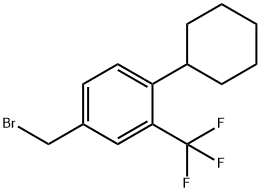1-环已基-2-三氟甲基-4-溴甲基苯, 800381-60-6, 结构式