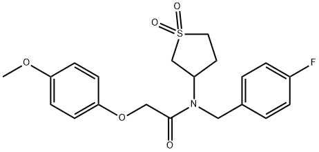N-(1,1-dioxidotetrahydro-3-thienyl)-N-(4-fluorobenzyl)-2-(4-methoxyphenoxy)acetamide Structure
