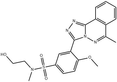 N-(2-hydroxyethyl)-4-methoxy-N-methyl-3-(6-methyl[1,2,4]triazolo[3,4-a]phthalazin-3-yl)benzenesulfonamide Struktur