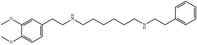 N1-(3,4-二甲氧基苯乙基)-N6-苯乙基己烷-1,6-二胺, 86480-27-5, 结构式
