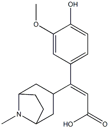 Tropanyl 3-hydroxy-4-methoxycinnamate Struktur