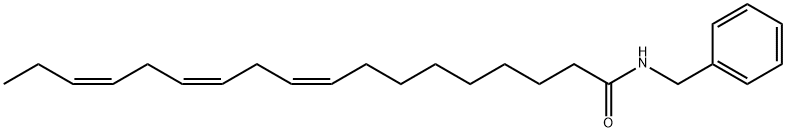 N-苄基-(9Z,12Z,15Z)-十八碳三烯酰胺 结构式