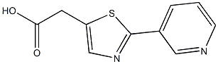 2-(3吡啶基)噻唑-5-乙酸 结构式