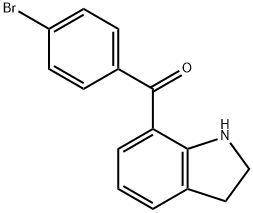 (4-bromophenyl)(indolin-7-yl)methanone Struktur