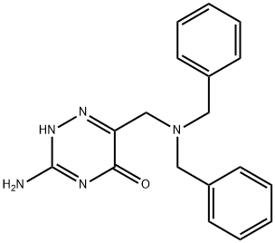3-氨基-6-((二苄基氨基)甲基)-1,2,4-噻嗪-5(2H)-酮, 93206-03-2, 结构式
