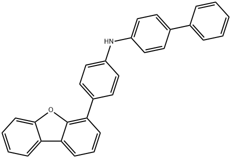 N-(4-(9-phenyl-9H-fluoren-9-yl)phenyl)-[1,1'-biphenyl]-4-amine Structure