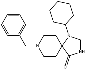 8-苄基-1-环己基-1,3,8-三氮杂螺[4,5]癸烷-4-酮 结构式