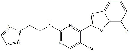 N-(2-(2H-1,2,3-triazol-2-yl)ethyl)-5-bromo-4-(7-chlorobenzo[b]thiophen-2-yl)pyrimidin-2-amine